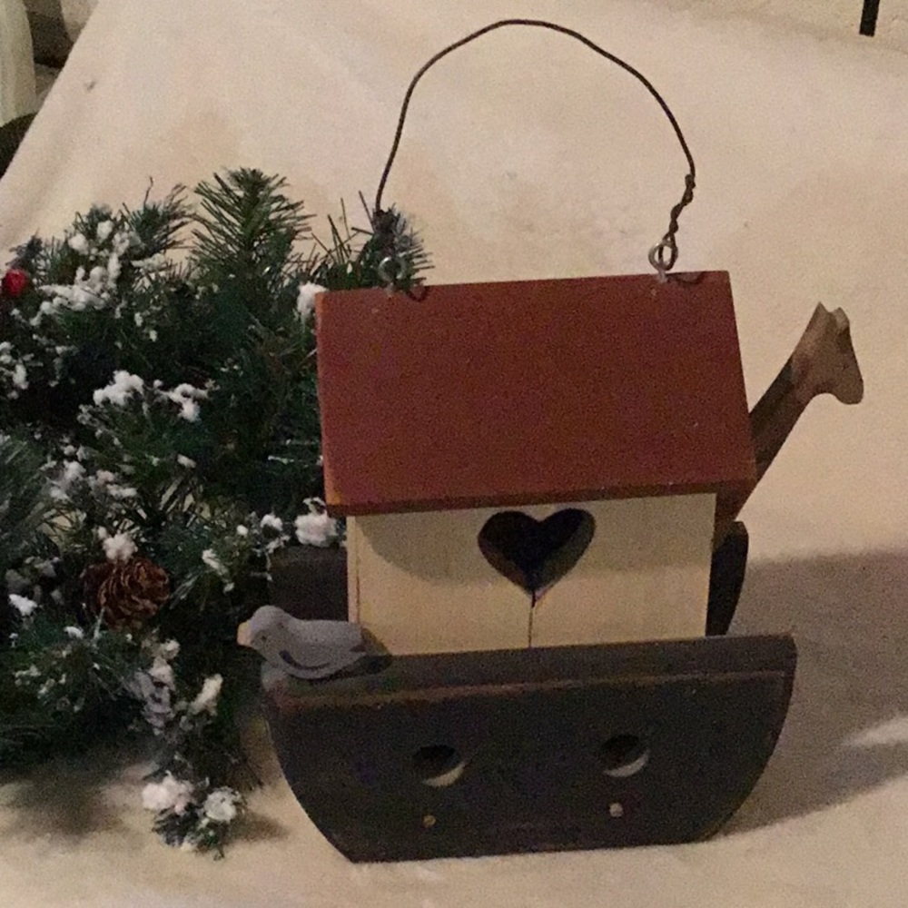 Rustic Folk Art Whimsical  Noah’s Ark Birdhouse